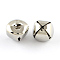 Iron Bell Pendants, Platinum, 20x25x24mm, Hole: 2x5mm