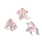 Transparent Acrylic Bead Caps, Lily Flower, Pink, 16x12mm, Hole: 1.2mm, 825pcs/500g