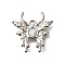 304 Stainless Steel Pendants, with Rhinestone, Stainless Steel Color, Butterfly, Crystal AB, 24x23x4mm, Hole: 2mm