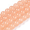 Imitation Jade Glass Beads Strands, Spray Painted, Round, Light Salmon, 8mm, Hole: 1.3~1.6mm, about 100pcs/strand, 31.4 inch