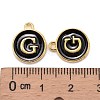 Golden Plated Alloy Charms X-ENAM-S118-02G-3