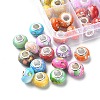 60pcs 10 Colors Opaque Resin European Beads RPDL-YW0001-03-4