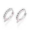 Brass Hoop Earring Findings KK-N267-34P-1