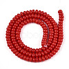Opaque Solid Color Glass Beads Strands GLAA-ZX008-4mm-18N-2
