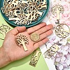 100Pcs Wood Pendants WOOD-CJ0001-62-5