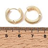 Brass Micro Pave Cubic Zirconia Hoop Earrings KK-CBACA55-01G-4