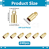 Brass Cord End FIND-PH0028-49A-G-2