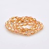 AB Color Plated Glass Faceted Rice Beads Strands GLAA-A030A-AB01-2