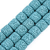 Synthetic Lava Rock Beads Strands G-S359-171-2