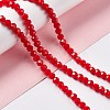 Faceted(32 Facets) Glass Beads Strands EGLA-J042-35B-05-4
