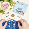 Alloy Enamel & Acrylic Pendant Locking Stitch Markers HJEW-AB00121-3