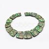 Towanite and Imperial Jasper Graduated Beads Strands G-P296-B01-3