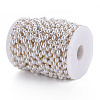 304 Stainless Steel & ABS Plastic Imitation Pearl Beaded Chains CHS-S008-015G-3