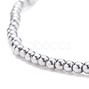 Glass Round Beaded Stretch Bracelet for Women BJEW-JB07911-05-4