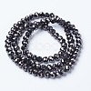 Electroplate Transparent Glass Beads Strands EGLA-A034-T6mm-UA08-2