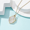 Crystal Cage Holder Necklace NJEW-JN04588-6