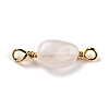 Natural Rose Quartz Links Connectors G-K316-02E-G-RS-2