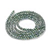 Electroplate Transparent Glass Beads Strands GLAA-H021-01A-FR01-5