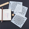 3 Sets 3 Style Plastic Tie-Dye Template DIY-GF0008-55-3