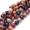 Natural Wood Beads Strands X-WOOD-F008-07-B-1