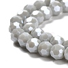 Electroplate Opaque Glass Beads Strands EGLA-A035-P8mm-A22-3