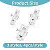 12Pcs 3 Styles Eco-Friendly Brass Watch Band Clasps KK-DC0004-67-2