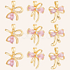 12Pcs 3 Style Brass Micro Pave Cubic Zirconia Pendants KK-BBC0019-52-7