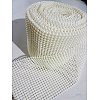 24 Rows ABS Plastic Imitation Pearl Mesh Ribbon Roll OCOR-R072-01-2