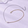 Natural Cultured Freshwater Pearl Rice Pendant 304 Stainless Steel Cable Chain Double Layer Necklaces X-NJEW-JN05682-1