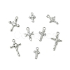 8Pcs 8 Styles Brass Micro Pave Clear Cubic Zirconia Charms KK-CJ0004-22-8