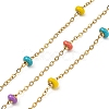 304 Stainless Steel Enamel Link Chains AJEW-Z028-09G-01-1