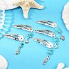 5Pcs Ocean Theme Iron Snap Hair Clips PHAR-JH00144-1