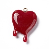 Opaque Resin Pendants LS-RESI-F028-01A-2