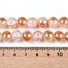 Electroplated Crackle Glass Beads Strands EGLA-N014-10mm-01-4