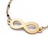 Infinity 201 Stainless Steel Link Bracelets BJEW-JB05288-03-2
