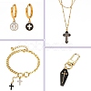 40Pcs 8 Styles Alloy Enamel Pendants ENAM-CJ0005-20-6
