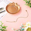 2Pcs 2 Colors 304 Stainless Steel Snake Chain Bracelets for Women BJEW-TADJ0001-02-5
