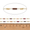 Handmade Brass Glass Beaded Chains GL-CBA1C06-03G-3