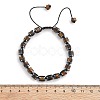 Adjustable Natural Tiger Eye and Non-magnetic Synthetic Hematite Braided Bead Bracelets BJEW-Z090-01K-5