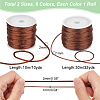 12 Rolls 12 Styles Nylon Satin Rattail Cords NWIR-HY0001-02B-2