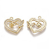 Brass Micro Pave Cubic Zirconia Peg Bails Pendants LS-KK-T038-359G-2