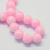 Baking Paint Glass Round Bead Strands X-DGLA-Q019-8mm-43-2