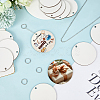 35Pcs MDF(Medium Density Fiberboard) Pendants FIND-SP0003-71-3