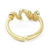 Brass Open Cuff Rings RJEW-B051-34G-3