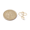 Copper Wire Wrapped Natural Cultured Freshwater Pearl Toe Open Ring RJEW-JR00620-4
