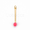 Brass Enamel Pendants KK-S362-032F-NR-1