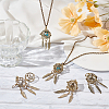 6Pcs 6 Styles Hollow Brass Bead Cage Big Pendants FIND-SC0014-10AB-3