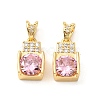 Brass Micro Pave Cubic Zirconia Pendants KK-G533-18G-02-1