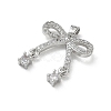 Brass Micro Pave Clear Cubic Zirconia Pendants KK-A299-09P-2