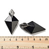 Natural Obsidian Pendants G-K338-10AS-08-3